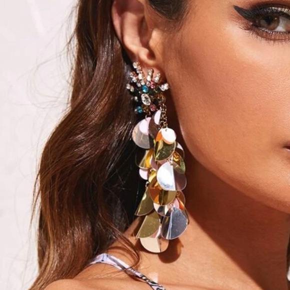 Chic Me Boutique Jewelry - SOLD ✨ Multicolor Large Sequin Earrings